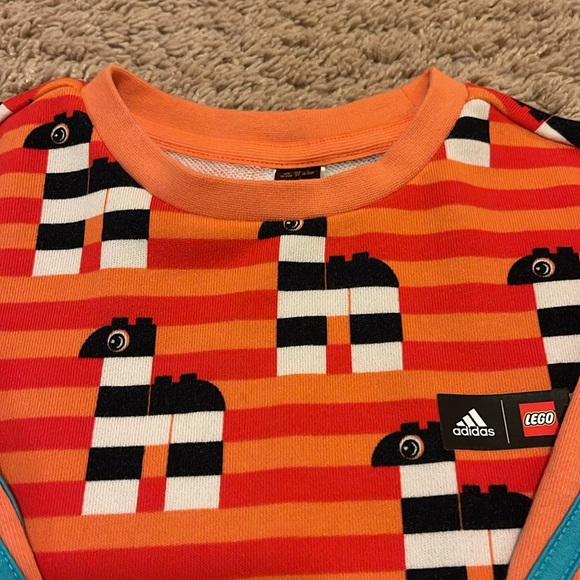 One of a Kind  Boys Kids Adidas and Lego Duplo One Piece Sleeper Pajamas size 2T - Picture 13 of 16